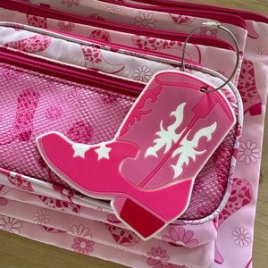 New Pink Cowgirl Boot Five Piece Set